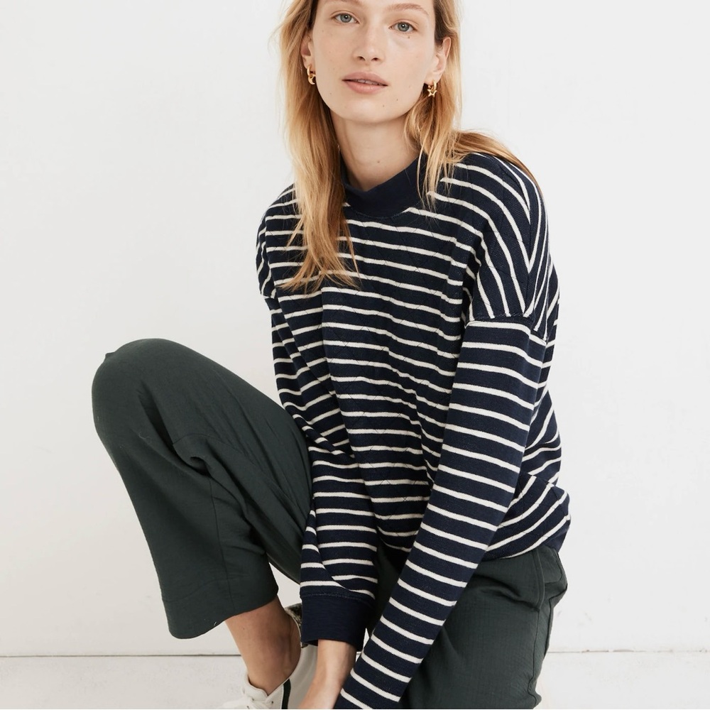 Quilted Studio Mockneck Sweatshirt